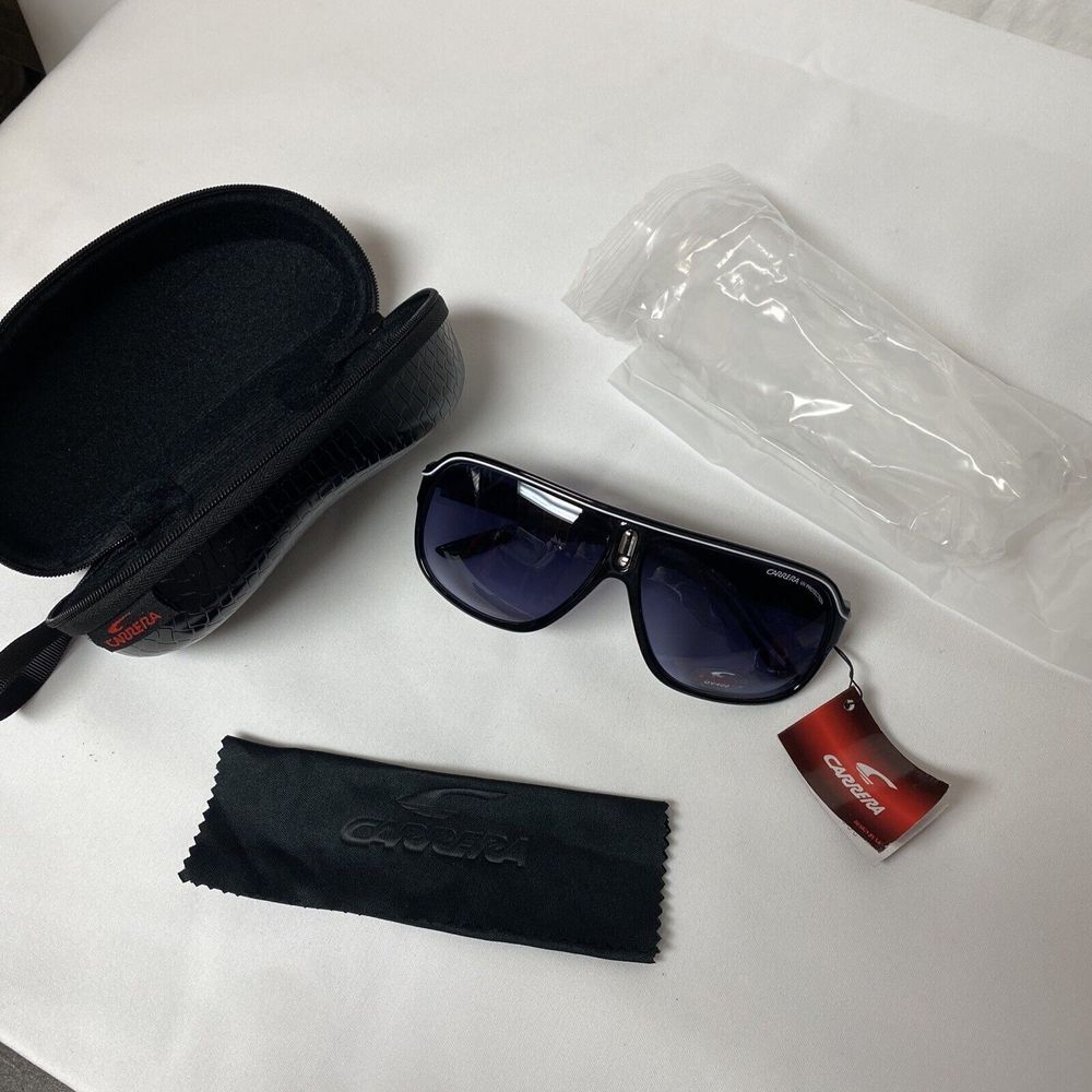 Carrera 27‎ Unisex Polarized Black & Blue Sunglasses Sport Racing Designer Retro